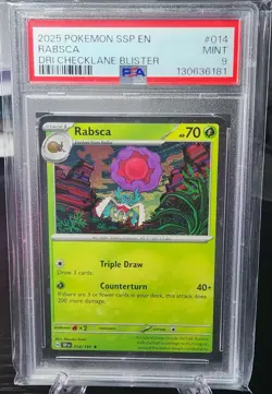 RABSCA - 2025 POKEMON SSP EN SURGING SPARKS #014 PSA graded 9 MINT - Image 1
