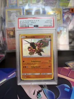 Pokemon TCG Shiny Buzz woke Sun And Moon Hidden Gates Shiny Vault PSA 10 - Image 1