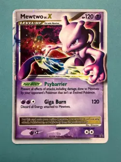 Mewtwo LV.X DP28 Black Star Promo 2008 Holo Rare Pokemon Card TCG - Image 1