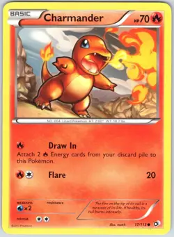 Charmander 17/113 Common Legendary Treasures Pokemon NM - Image 1