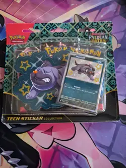 Pokemon TCG Paldean Fates Tech Sticker Collection Maschiff new sealed card game - Image 1