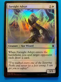 MTG 1x FOIL Farsight Adept # 14 Zendikar Rising Magic the Gathering Card x1 NM - Image 1