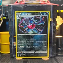 Toxicroak Fusion Strike Reverse Holo Pokemon TCG 166/264 Sword & Shield Rare - Image 1