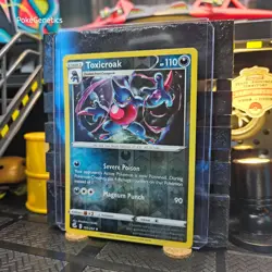 Toxicroak Fusion Strike Reverse Holo Pokemon TCG 166/264 Sword & Shield Rare - Image 2
