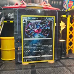 Toxicroak Fusion Strike Reverse Holo Pokemon TCG 166/264 Sword & Shield Rare - Image 3