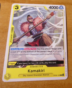ONE PIECE WINGS OF CAPTAIN ENGLISH CARD GAME CARTE KAMAKIRI OP06-102 EN TCG NEUF - Image 1