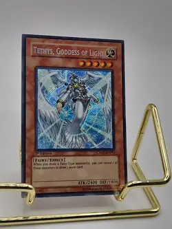 Yugioh Tethys, Goddess of Light CRMS-EN095 Secret Rare 1st Ed Very Light Play - Image 2