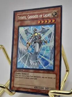 Yugioh Tethys, Goddess of Light CRMS-EN095 Secret Rare 1st Ed Very Light Play - Image 3