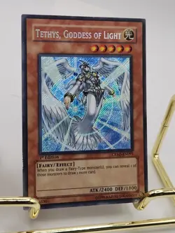 Yugioh Tethys, Goddess of Light CRMS-EN095 Secret Rare 1st Ed Very Light Play - Image 5