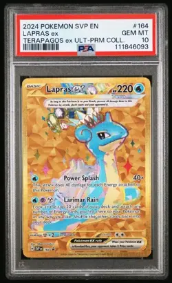 2024 Pokemon Lapras ex 164 Sv: Scarlet & Violet Promo Cards Holo PSA 10 GEM MINT - Image 1