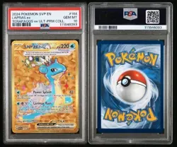 2024 Pokemon Lapras ex 164 Sv: Scarlet & Violet Promo Cards Holo PSA 10 GEM MINT - Image 3