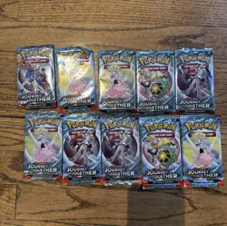 Lot of 10 Pokemon Journey Together Booster Packs - 10 Cards / Pack - Random Arts - Image 1