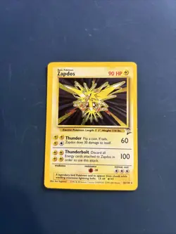 Pokemon TCG Zapdos Holo Card Base Set 2 20/130 LP Condition Rare WOTC 1999 - Image 1