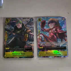 One Piece CCG Promo Cards Monkey D Luffy & Roronoa Zoro OP12 Illustration Box 3 - Image 1