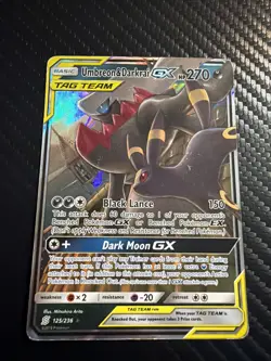Pokemon TCG Umbreon & Darkrai GX Tag Team Unified Minds Card 125/236 NearMint NM - Image 1