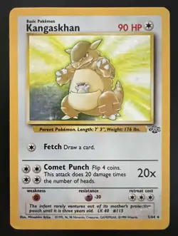 POKEMON JUNGLE KANGASKHAN HOLO 5/64 CARD LP - Image 1