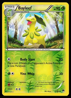 Bayleef 2/122 Reverse Holo Uncommon BREAKpoint Pokemon Card - Image 1