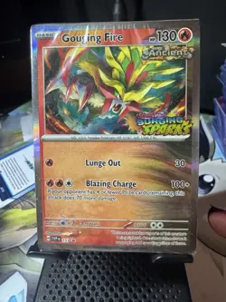 Pokemon TCG Gouging Fire Surging Sparks Pre-Release Promo Card NM SEALED 2024 - Image 1