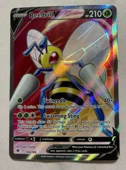 Beedrill V (Full Art) 160/189 Swsh10: Astral Radiance Holo Clean Pokemon Card - Image 2
