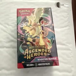 Pokemon TCG Mega Evolution Ascended Heroes Booster Box 6 Packs 60 Cards 2026 - Image 1