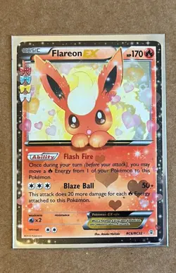 Pokemon Company Flareon EX RC6/RC32 Generations Radiant 2016 Eng Holo 170HP Card - Image 1