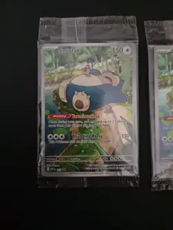 Snorlax SVP 051 Black Star Promo Scarlet & Violet Pokemon 151 Card SEALED X3 - Image 2