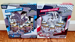 Pokemon SV Black Bolt & White Flare Binder Collection Boxes New Factory Sealed - Image 1