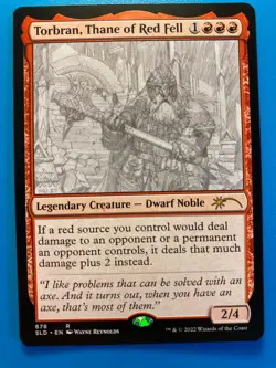 MTG 1x Torbran, Thane of Red Fell # 678 Secret Lair Drop Sketch Magic the x1 NM - Image 1