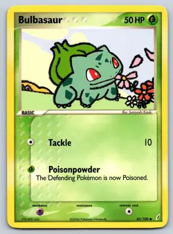 Bulbasaur 45/100 Crystal Guardians Common Pokemon LP - Image 1