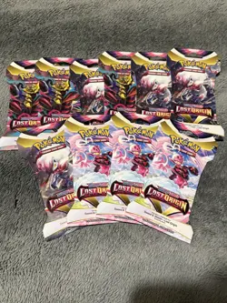 10x Pokemon TCG Sword & Shield Lost Origin Sleeved Booster Packs - Image 1