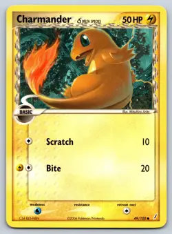 Charmander 49/100 Crystal Guardians Common Pokemon LP - Image 1