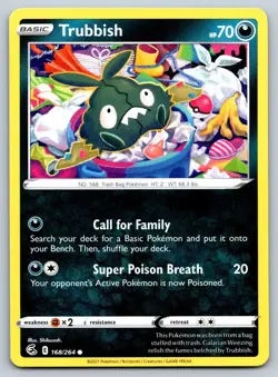 Trubbish 168/264 Fusion Strike Common Pokemon NM - Image 1