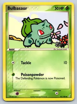Bulbasaur 45/100 Crystal Guardians Common Pokemon LP - Image 1