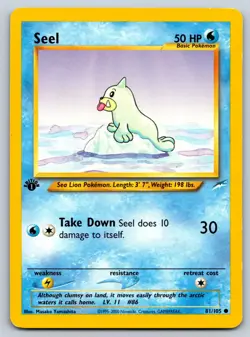 Seel 81/105 Neo Destiny Common Pokemon NM 1st Edition - Image 1