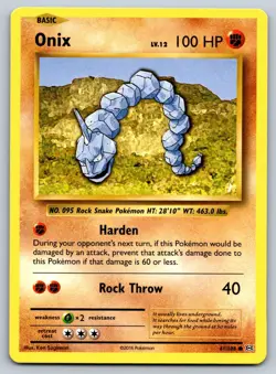 Onix 61/108 Evolutions Common Pokemon NM - Image 1