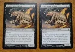 X2 Akuta, Born of Ash Saviors of Kamigawa MtG Magic Black Rare Card Cards NM - Image 1
