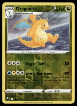 Dragonite 131/195 Holo Rare Silver Tempest Pokemon Reverse Holo Near Mint - Image 1