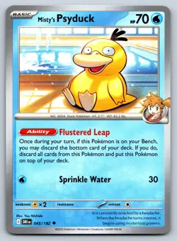 Misty's Psyduck 045/182 Destined Rivals Uncommon Pokemon NM - Image 1
