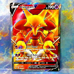 Pokemon Alakazam V (Full Art) Ultra Rare Holo SWSH04: Vivid Voltage 172/185 - Image 1