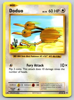 Doduo 69/108 Evolutions Common Pokemon LP - Image 1