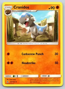 Cranidos 64/156 Ultra Prism Uncommon Pokemon NM - Image 1