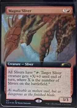 Magma Sliver (Extended Art) -Foil Near Mint MTG Secret Lair - Image 1