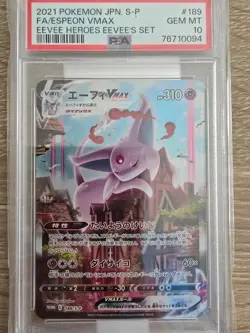2021 Pokemon Japanese Eevee Heroes Espeon VMAX #189 PSA 10 - Image 1