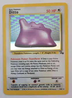 Ditto Pokemon 18/62 Fossil Holo - Image 1