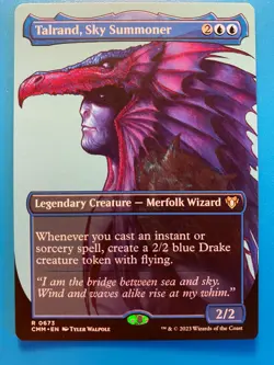 MTG 1x BORDERLESS Talrand, Sky Summoner # 673 Commander Masters Magic the x1 NM - Image 1