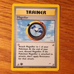 Pokemon Cards: 1st Edition Neo Destiny Uncommon: Magnifier 101/105 LP NM - Image 1