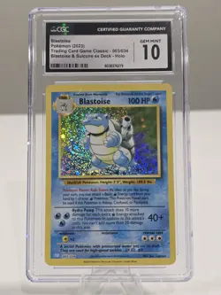 CGC 10 Blastoise 003/034 CLB Trading Card Game Classic Deck Pokemon Gem Mint - Image 1