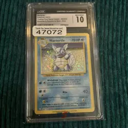 CGC 10 Wartortle 002/034 CLB Trading Card Game Classic Holo Pokemon TCG card - Image 1