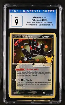 Pokemon Greninja Star SWSH144 SWSH: Sword & Shield Promo Cards Holo CGC 9 MINT - Image 1