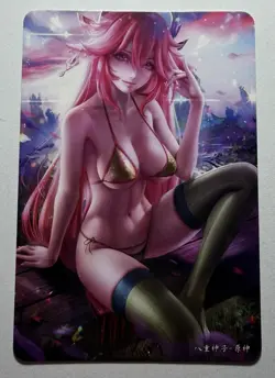 SEXY HEROINE WAIFU Yae Miko GENSHIN IMPACT ACG PREMIUM HOLO CARD NM - Image 2